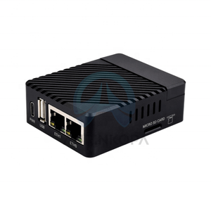 Mini Dual Gigabit <strong>Ethernet</strong> Whole machine Designed for <strong>Raspberry</strong> <strong>Pi</strong> Compute Module 4 Base Board+Metal Case+Power Supply - Product Image 2