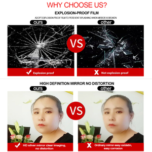 沙龙无框架小方矩形无框设计墙镜