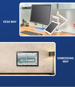 Panel TFT LCD de control industrial resistente IP65 de 15 pulgadas, monitor de pantalla táctil integrado para PC, pantalla LED DVI DC USB VGA - Product Image 3