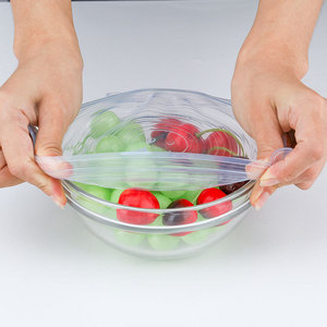 Hot bán 6 gói Silicone Stretch Nắp tái sử dụng kín thực phẩm bao gồm cho bát thức ăn thừa tươi giữ lưu trữ trong tủ lạnh - Product Image 3