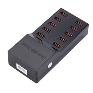 10端口充电器USB多端口智能快速充电插座5V2.4A手机充电器3C 10端口快速充电50W