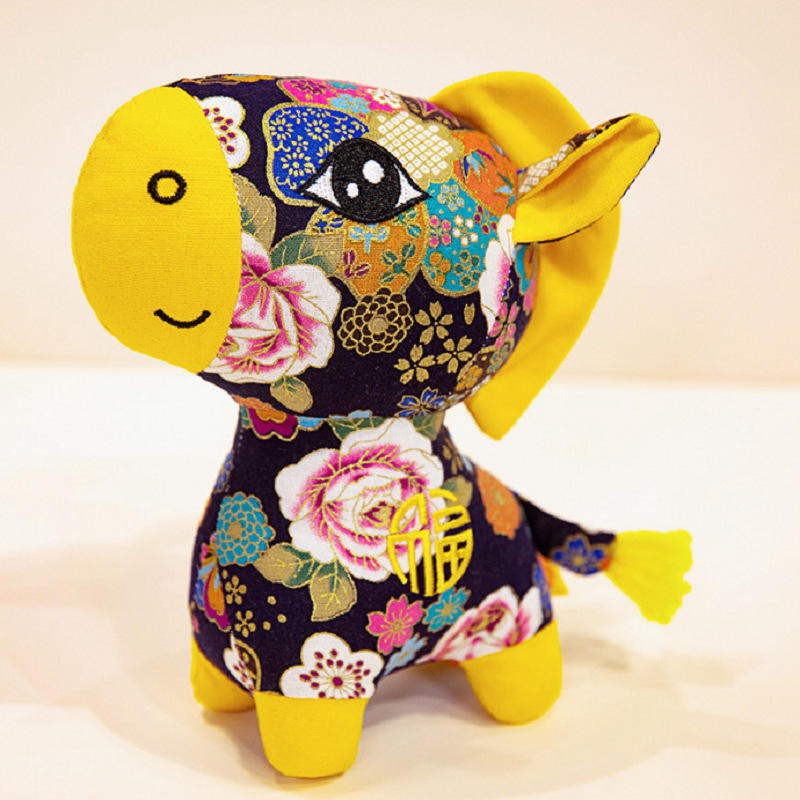 Blue national style flower cloth peony