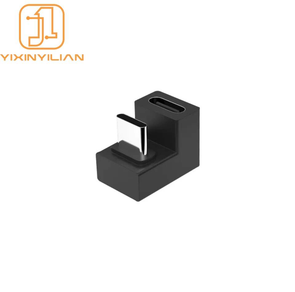 USB type c Male to female U shape black