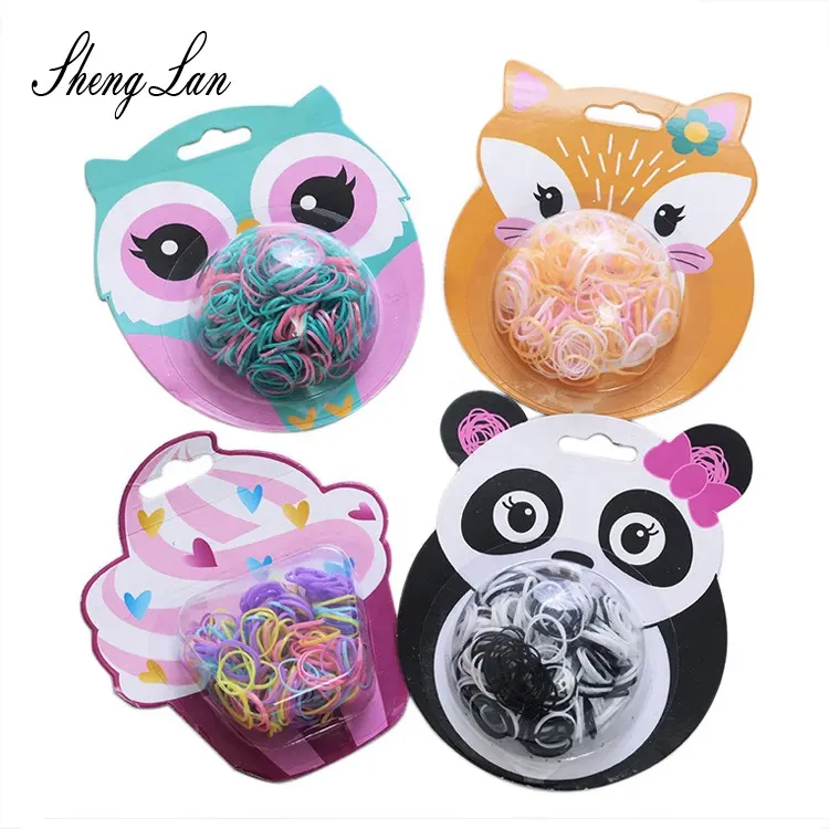 Shenglan Cute Animal Small Rubber Children's Colorful Disposable Rubber Band Elastic Hair Tie For child