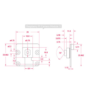Módulo de cámara Raspberry pi, Dispositivo de enfoque automático para IMX708, modelo de campo opcional, 3 cámaras de 12 millones de ancho
