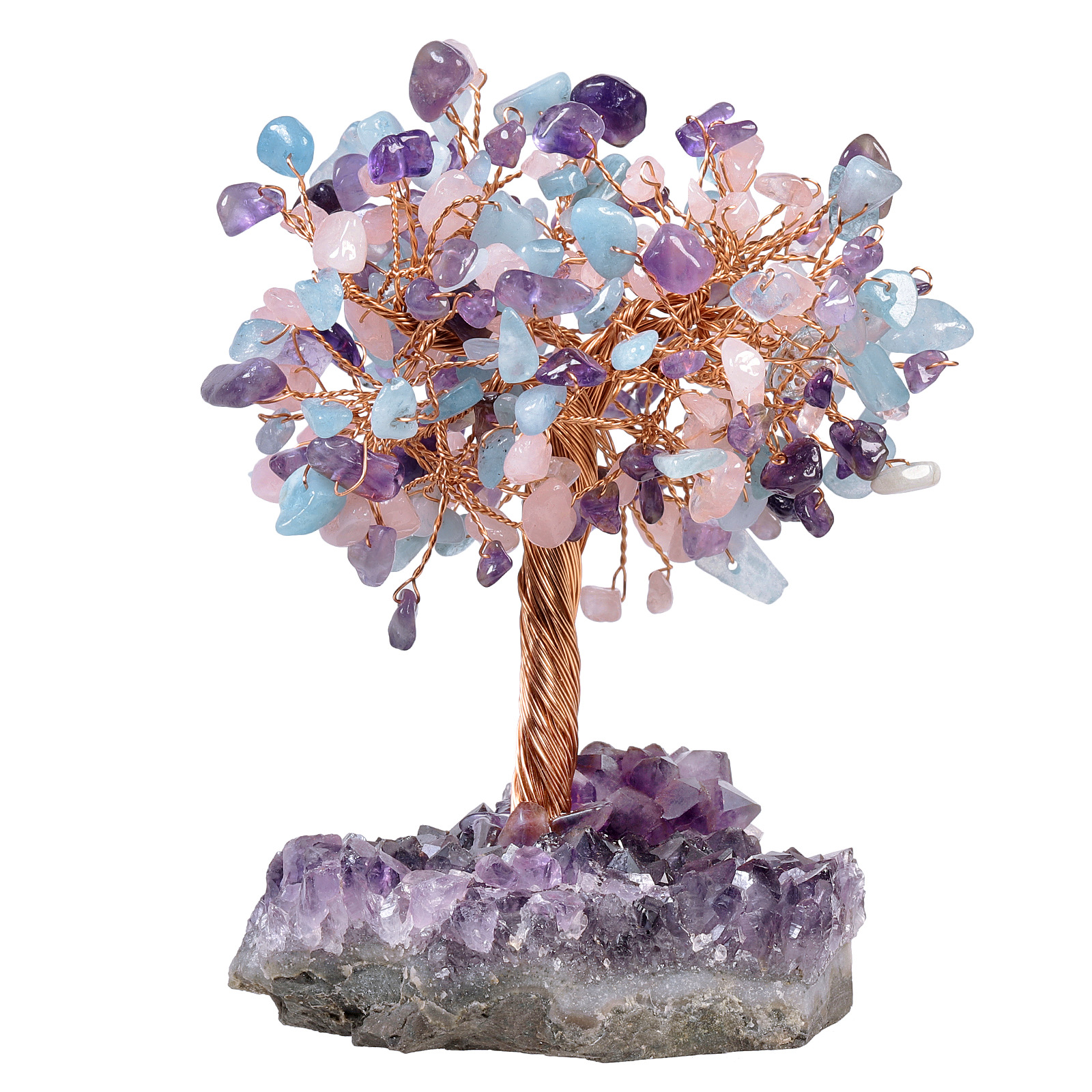 Amethyst + Quartz + Aquamarine