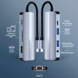 <strong>USB</strong> 3.0 to <strong>VGA</strong> Adapter Multi-Display Video Graphics Converter <strong>USB</strong> HUB SD Adapter for Laptop/Desktop Computer Monitor/Projector - Product Image 6