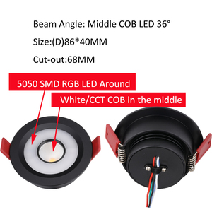 Benory 24 В RGBW Dali Loxone умная домашняя поверхность 8 Вт 10 Вт 12 Вт CACAMBI KNX MDT PWM DMX Tuya Wifi контроль потолочный светильник - Product Image 4