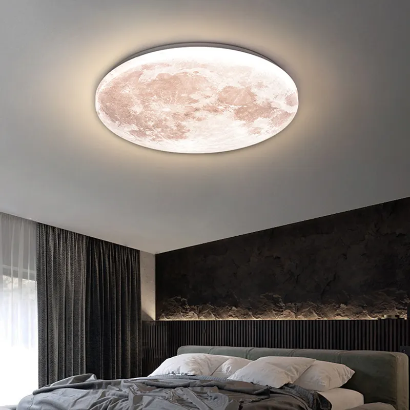 Lámpara de techo led ultrafina para dormitorio, luz creativa para dormitorio principal, Luna, novedad de 2022