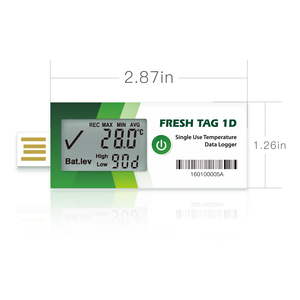 Registrador de datos de un solo uso, alarma digital de temperatura, registrador de datos desechables con sensor de temperatura usb - Product Image 3