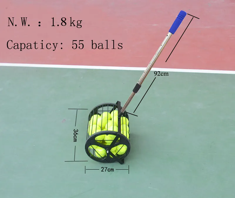 كرة التنس التقاط كرة التنس منتقي معدات التدريب للبيع بالجملة