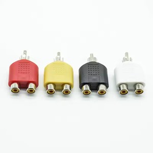 <strong>RCA</strong> Y <strong>Splitter</strong> AV Audio Video Plug Converter <strong>1</strong> Male to <strong>2</strong> Female Adapter Kit Lotus Color AV Jack <strong>RCA</strong> Plug To Double - Product Image 2