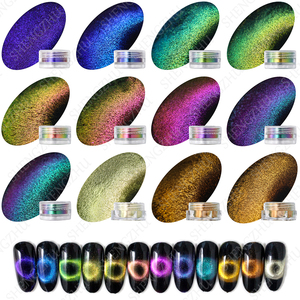 ผงแม่เหล็กสำหรับเล็บเม็ดสีตาแมวผงไข่มุกเปลี่ยนสีสำหรับเล็บ - Product Image 5