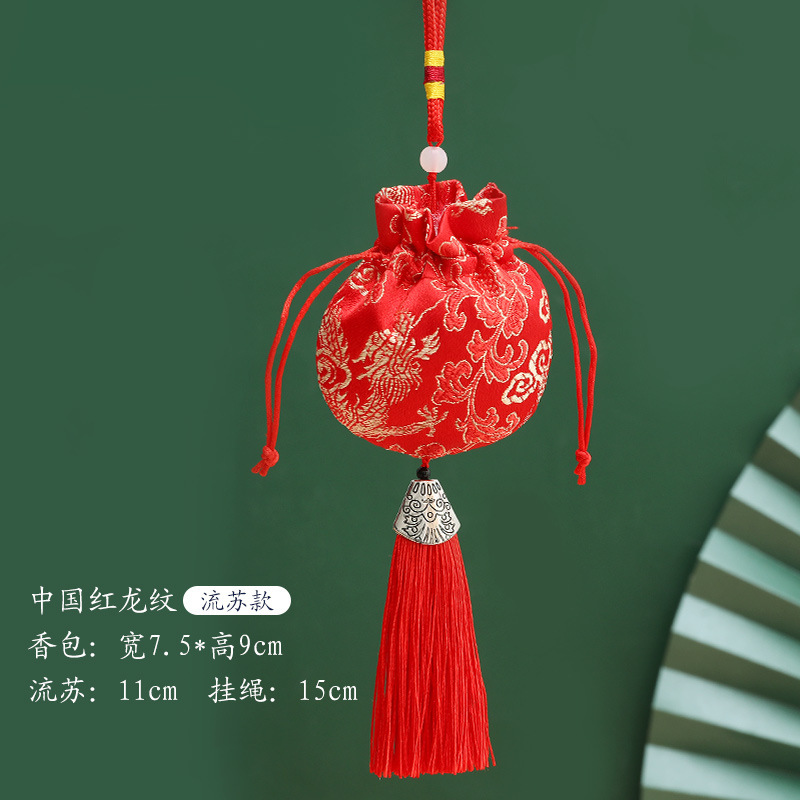 Dragon pattern, red