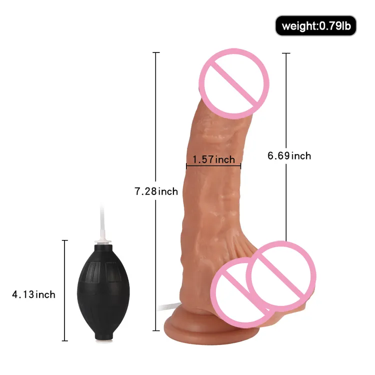 Spray de água realista para ejaculação, pênis com ventosa, para mulheres, dildo grande, massageador vaginal, masturbação, brinquedos sexuais lésbicas