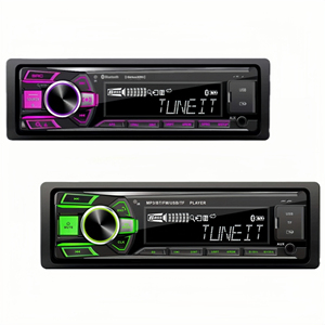 Reproductor de MP3 Universal para coche multifunción con Bluetooth extraíble de un solo Din, FM, USB, TF, entrada auxiliar, estéreo, 7 luces de colores, reproductor de música - Product Image 1