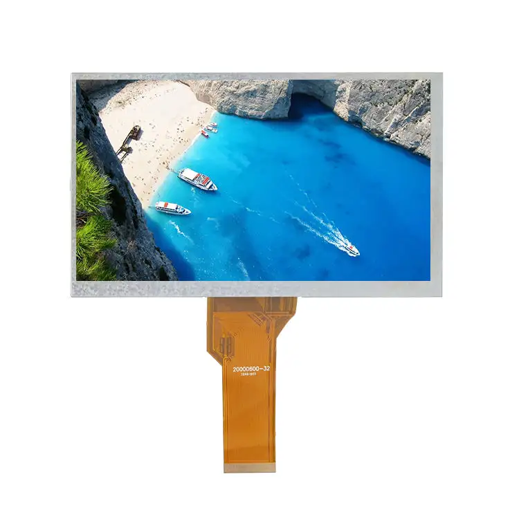 لوحة عرض وشاشة لمسية مخصصة 7.0 بوصة، 800*480 RGB 50 مسمار TFT Fhd للاستخدام الخارجي TN 7.0 بوصة TFT LCD لوحة عرض