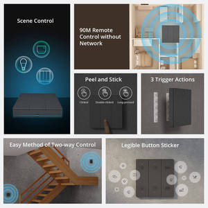 Ab İngiltere 86 tipi akıllı duvar anahtarları ile 1/2/3 Gang Push Button akıllı ev için Bluetooth App ve WiFi bağlantısı için - Product Image 5