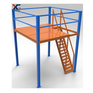 Almacén de almacenamiento de acero entresuelo plataforma industrial entresuelo sistema de estantería entresuelo - Product Image 1