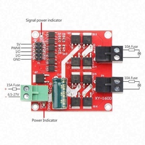 L298 Dual H Bridge Motor Speed Controller DC 6,5 V-27V 7A PWM Placa reguladora de motor 12V 24V 160W con aislamiento de optoacoplador - Product Image 3