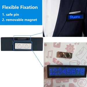 Programmabile Display pubblicitario a LED Mini tabellone programmabile con Badge con nome a Led cameriere pernice luce lampeggiante - Product Image 5