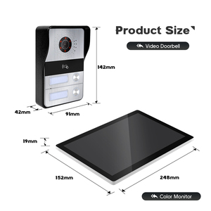 Villa veya daireler için 1024 P kamera görsel kapı zili ile 7 inç dokunmatik ekran görüntülü kapı telefonu interkom - Product Image 4