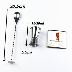 Custom Silver Stainless Steel 750ml <strong>Cocktail</strong> Making Set <strong>3</strong> Pcs Simple Tools Set Bar Mixology Bartender Kit <strong>Cocktail</strong> Shaker Set - Product Image 2