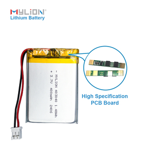 专业定制3.7v 400毫安时锂聚合物充电电池，用于驾驶员记录器全球定位系统/安全相机 - Product Image 1