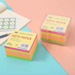 Bloc de notas personalizados al por mayor, cubos de papel coloridos, Bloc de notas no viscoso, bloque de papel, cubos de notas
