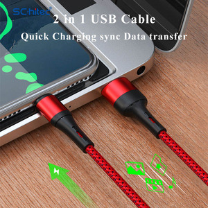 Schitec OEM naylon örgülü USB A C kablosu hızlı şarj ücretsiz Logo tasarım USB kablosu cep telefonu için - Product Image 2