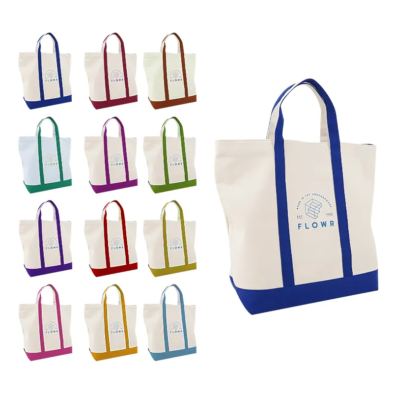 Wholesale cotton shopping canvas tote bag style size customized foldable canvas reusable shopping bag with custom printed logo