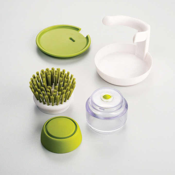 Kitchen Washing Brushes Liquid Addition Soap Pot Utensils With Dispenser Household Bathroom Cleaning Tools Kitchen Accessories