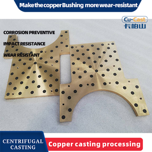 高强度黄铜和青铜镶嵌石墨法兰滑套衬套，采用耐用石墨材料 - Product Image 5