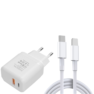 Pujimax เครื่องชาร์จเดินทางจากโรงงาน QC PD พร้อมสายชุด USB-A 5V 3A Type-C เหมาะสำหรับ Apple iPhone Xiaomi Huawei Samsung Android - Product Image 1