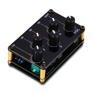 Mezclador de audio estéreo portátil, 4 canales, teléfono móvil, PC, consola de grabación, mezclador con 4 entradas, 1 salida, interfaz de audio de 3,5mm