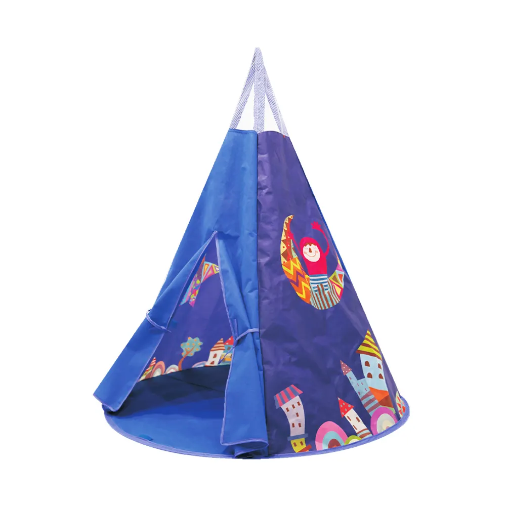 OEM Indoor Outdoor Bambini I Bambini di Colore Blu Gioco Teepee Tenda Aldi Bambini Che Giocano Tenda