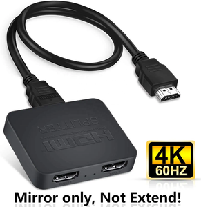 Carcasa de plástico Mini 1X2 HDMI Splitter 2 puertos 1 en 2 salidas Amplificador dividido Pantalla dual para DVD para PS3 HDTV - Product Image 2