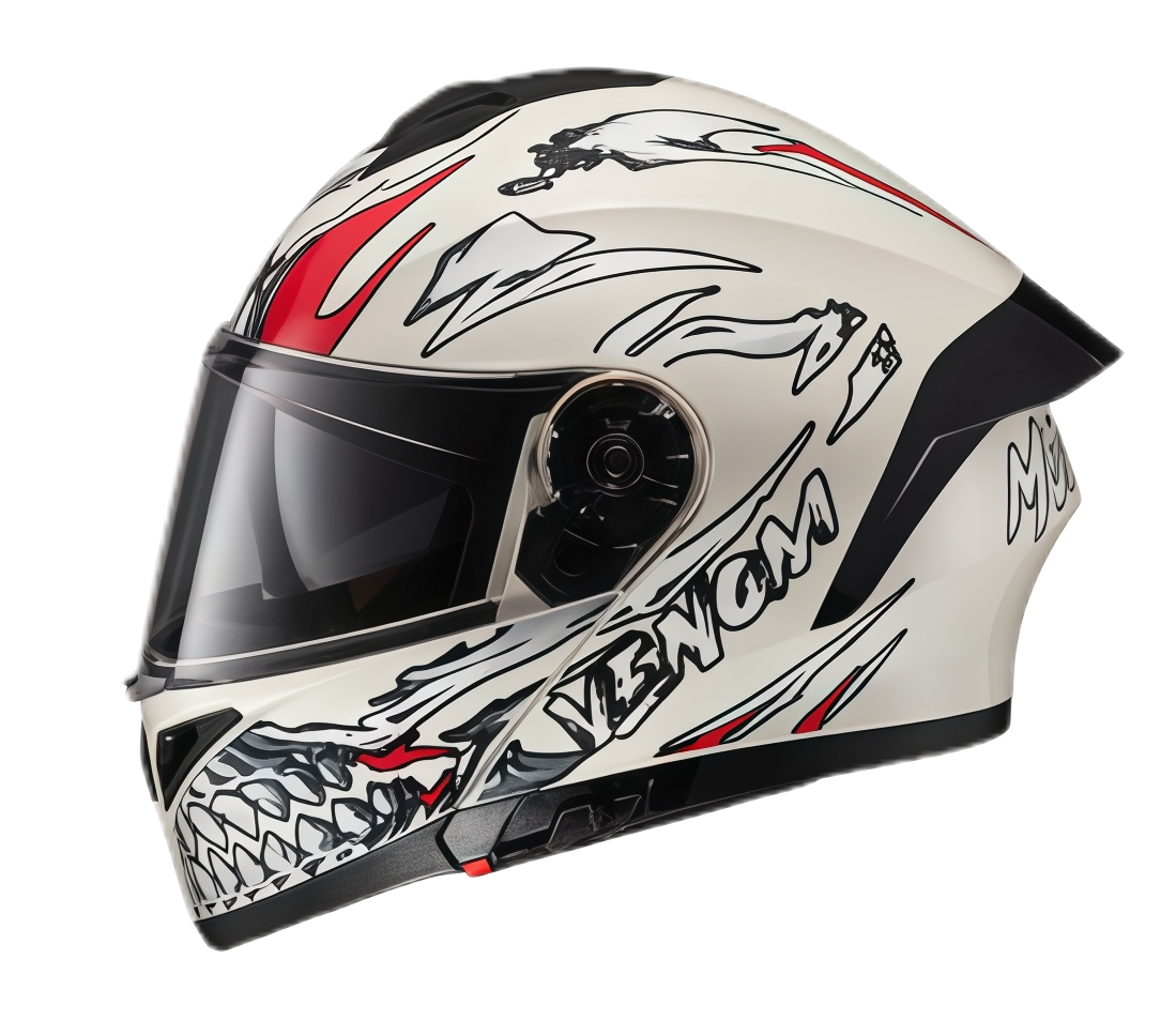 Blanco brillante con dientes