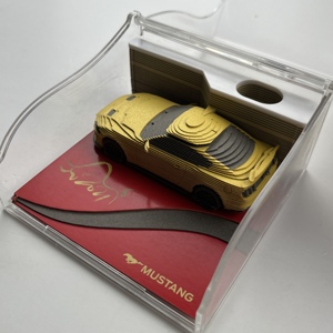 3D xe Memo Pad ghi chú dán | sáng tạo Mustang giấy điêu khắc <span class=keywords><strong>notepad</strong></span> | độc đáo bàn văn phòng phẩm quà tặng cho văn phòng và thu gom - Product Image 4