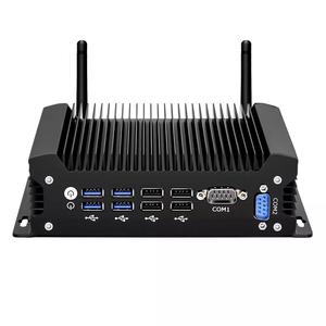Barato Industrial pequeño tamaño PC Intel Core I3 10th Gen procesador computadora de escritorio Dual Lan Dual Com 8xUSB Fanless Mini PC