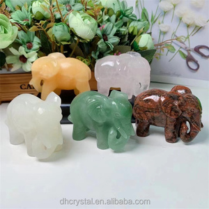 Natural Accept Custom Polished Animal Green <strong>Jade</strong> with a Drooping Nose Shape 6 cm Elephant Carvings for Fengshui Decorations - Product Image 5