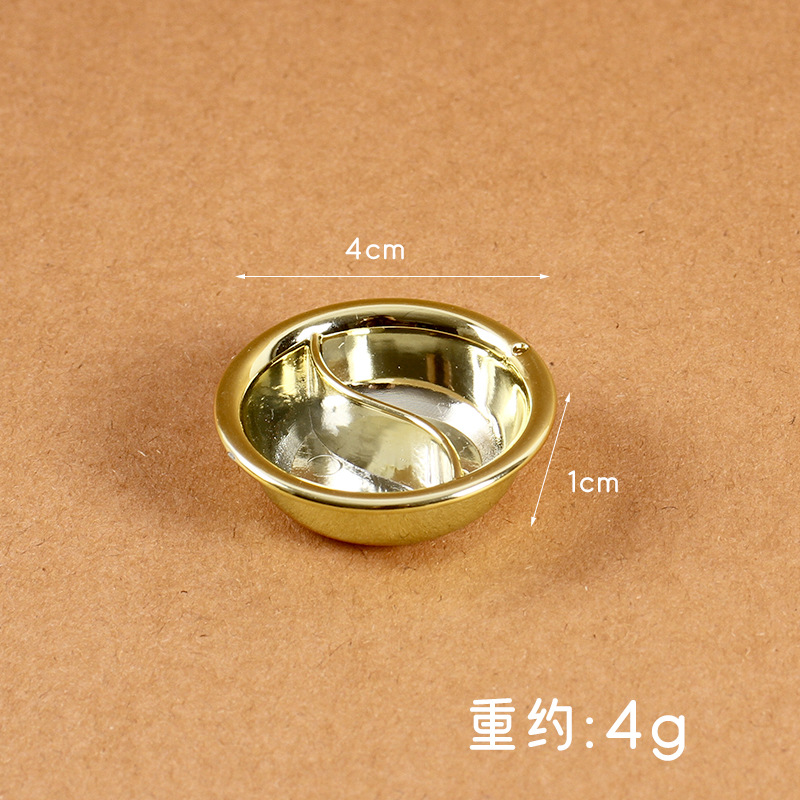 Olla caliente Yuanyang dorada de 4 cm