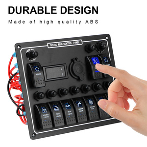 10 Gang Marine <strong>Switch</strong> Panel Usb Fast Dual Charger <strong>Socket</strong> Panel <strong>With</strong> Light <strong>Multi</strong> <strong>Function</strong> Boat <strong>Switch</strong> Panel Marine Power System - Product Image 6