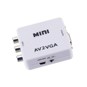 AV2VGA迷你高清RCA CVBS影音到VGA适配器高清视频转换器，价格优惠