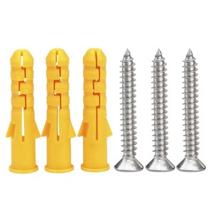 Balık tipi tüp M3 duvar çapa duvar alçıpan galvaniz kendinden ahşap dokunarak Hyrax genişleme naylon kadın ve erkek vida - Product Image 2
