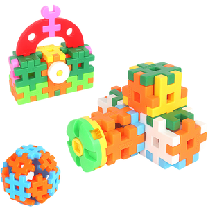 Venta caliente bloques de construcción Color sólido bloques de construcción educativos conjunto de partículas grandes juguetes para niños - Product Image 1