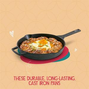 Bright Houseware Customized Cooking Pan Non-stick Matte Black Frying Pan Cookware <strong>10</strong> Inch Round 26cm Enamel Cast Iron <strong>Skillet</strong> - Product Image 6