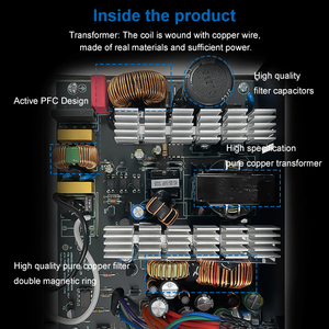 <span class=keywords><strong>400</strong></span> Вт блок питания для ПК с вентилятором 12 см и черным чехлом для офиса и игрового корпуса ATX - Product Image 4