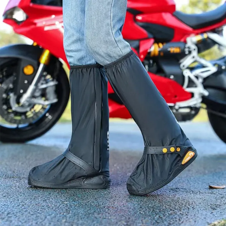 Özel Unisex kaymaz yağmur geçirmez oto motosiklet su geçirmez ayakkabı kapağı yağmur erkekler kadınlar bayanlar için