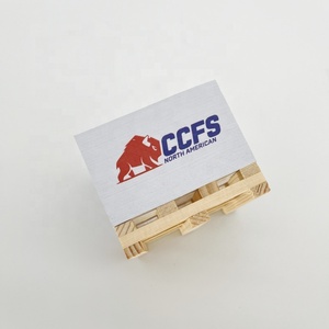 Bloc de notas adhesivas con impresión de 4 lados de papel con logotipo personalizado, notas adhesivas con cubo de paleta de madera, notas adhesivas - Product Image 2
